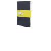 Moleskine large. Quaderni a quadretti - set da 3 pezzi copertina blu