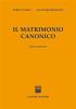Il matrimonio canonico