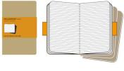 Moleskine extra large. Set 3 quadernetti a righe copertina kraft