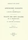 Aphorismes basiliens ou canons herm�tiques