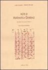 Note di matematica generale