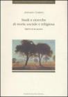 Studi e ricerche di storia sociale e religiosa (dal XVI al XX secolo)