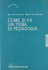 Come si fa un tema di pedagogia