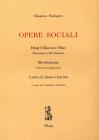 Opere sociali. Hegel Marcuse Mao. Rivoluzione. Lotta di classe e karma