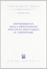 Impossibilit� della prestazione per fatto imputabile al creditore