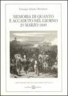 Memoria di quanto � accaduto nel giorno 23 marzo 1849. La battaglia di Novara nel diario di un parroco