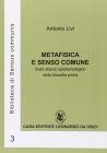 Metafisica e senso comune. Sullo statuto epistemologico della filosofia prima