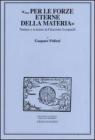 �... per le forze eterne della materia�. Natura e scienza in Giacomo Leopardi