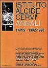 Annali Istituto �Alcide Cervi� vol. 14-15 (1992-1993