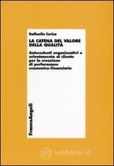La catena del valore della qualità. Antecedenti organizzativi e orientamento al cliente per la creazione di performance economico-finanziarie La catena del valore della qualità. Antecedenti organizzativi e orientamento al cliente per la creazione di performance economico-finanziarie