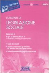Elementi di legislazione sociale. E-book