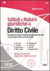 Istituti e Nature giuridiche di Diritto Civile. E-book