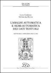 L Analisi automatica e semi-automatica dei dati testuali - I. E-book