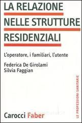 La relazione nelle strutture residenziali. L'operatore, i familiari, l'utente La relazione nelle strutture residenziali. L'operatore, i familiari, l'utente