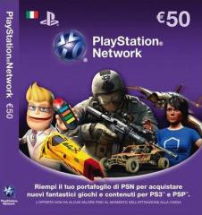 PS3 PSP Cards PSN Sony 50 Euro