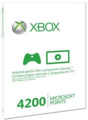 MICROSOFT X360 Live 4200pt Card