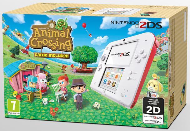 Nintendo 2DS Bianco + Rosso & Animal Cr. Nintendo 2DS Bianco + Rosso & Animal Cr.