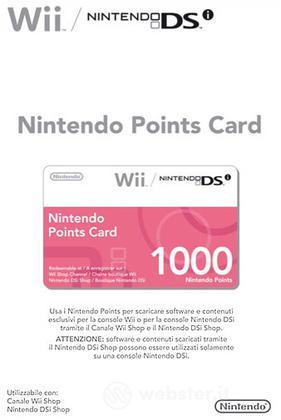NINTENDO WII DSi Points Card 1000 NINTENDO WII DSi Points Card 1000
