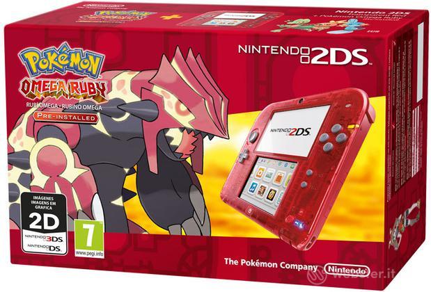 Nintendo 2DS Rosso Trasp.+ Pokemon Omega Nintendo 2DS Rosso Trasp.+ Pokemon Omega
