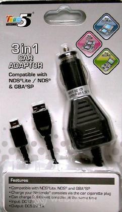 NDS/NDSL/GBA - Alimentatore auto 3 in 1 NDS/NDSL/GBA - Alimentatore auto 3 in 1