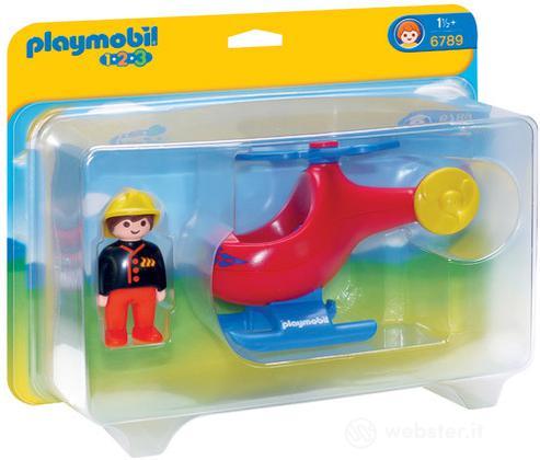 PLAYMOBIL Elicottero dei Pompieri 1.2.3 PLAYMOBIL Elicottero dei Pompieri 1.2.3