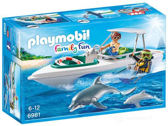 PLAYMOBIL Sub Con Motoscafo E Delfini PLAYMOBIL Sub Con Motoscafo E Delfini