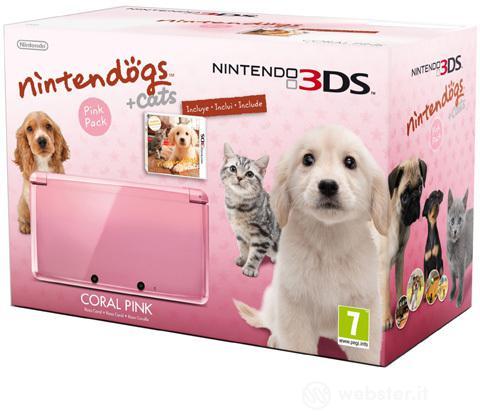 Nintendo 3DS Rosa Corallo+Nintendogs&Cat Nintendo 3DS Rosa Corallo+Nintendogs&Cat