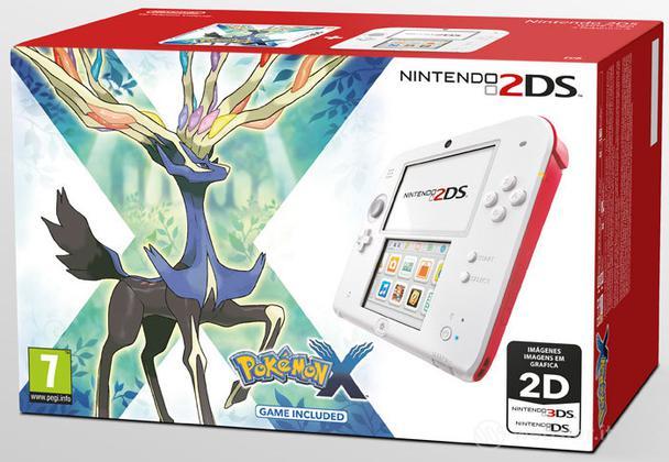 Nintendo 2DS Bianco + Rosso & Pokemon X Nintendo 2DS Bianco + Rosso & Pokemon X
