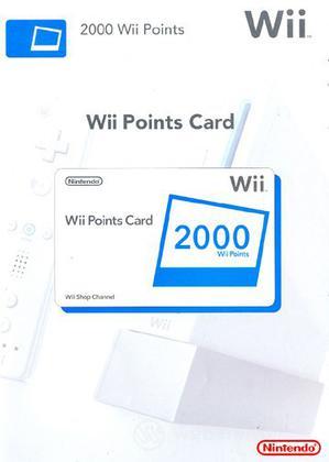 NINTENDO WII Points Card NINTENDO WII Points Card