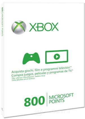 MICROSOFT X360 Live 800pt Card Sleeved MICROSOFT X360 Live 800pt Card Sleeved