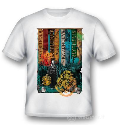 T-Shirt Hogwarts Houses Black XL T-Shirt Hogwarts Houses Black XL