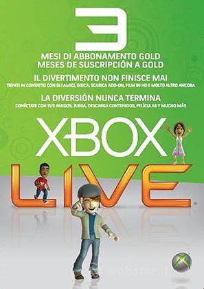 MICROSOFT X360 Live Gold Card 3mesi MICROSOFT X360 Live Gold Card 3mesi