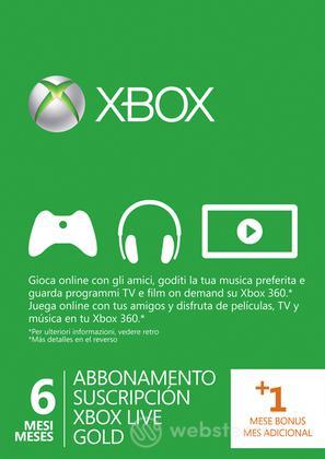 MICROSOFT X360 Live Gold Card 6M + 1M MICROSOFT X360 Live Gold Card 6M + 1M