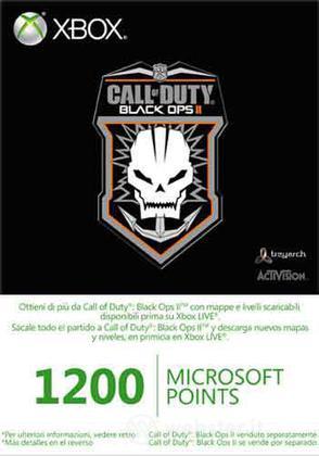 MICROSOFT X360 Live 1200 Point COD BO2 MICROSOFT X360 Live 1200 Point COD BO2