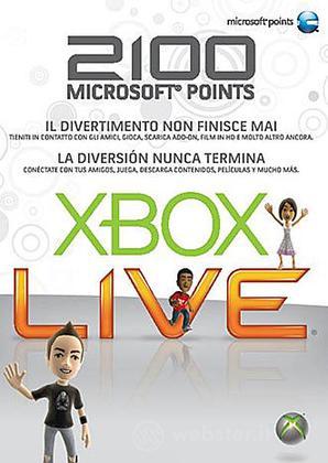MICROSOFT X360 Live 2100pt Card MICROSOFT X360 Live 2100pt Card