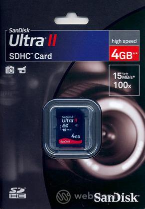 WII Sandisk Memory SD Ultra II 4 Gb WII Sandisk Memory SD Ultra II 4 Gb