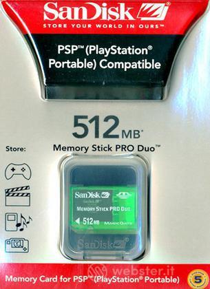 PSP SanDisk Memory Stick Pro Duo 512 Mb PSP SanDisk Memory Stick Pro Duo 512 Mb